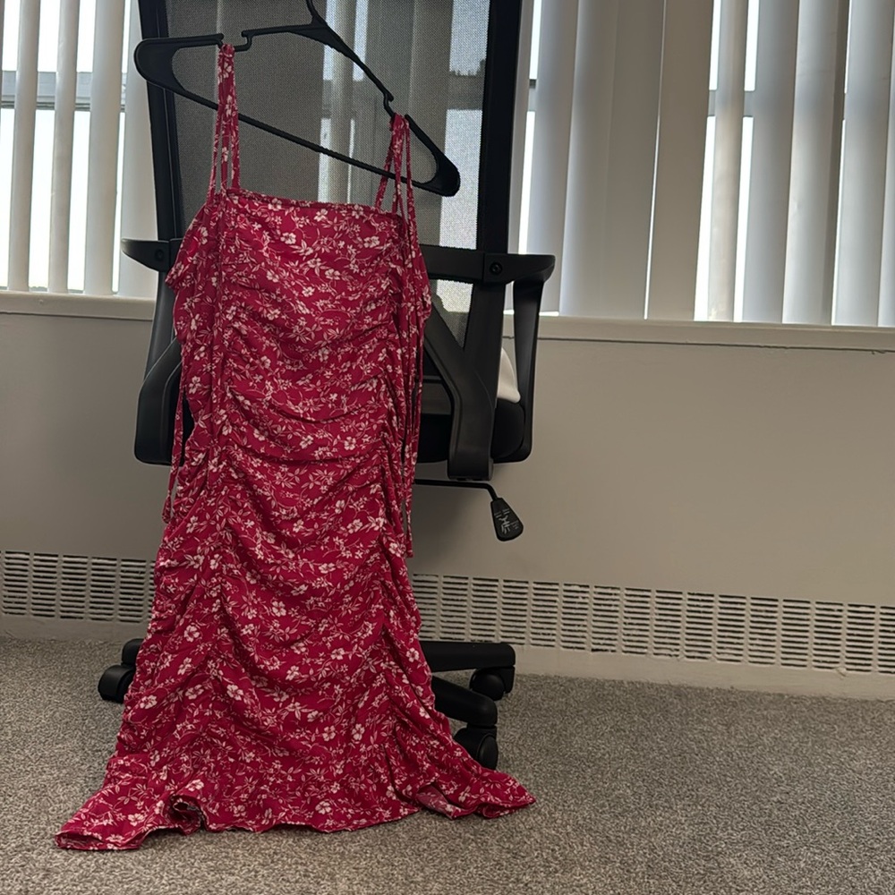 Pink floral dress